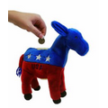 Custom Plush Coin Bank Patriotic Donkey